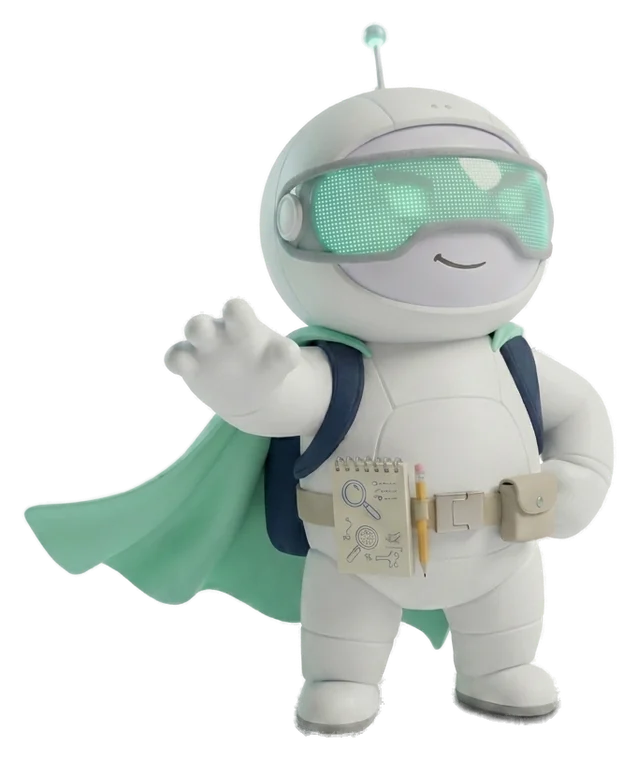 The Cargonaut in a heroic cape pose, ready to take control