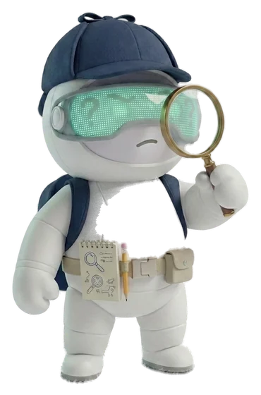 The Cargonaut investigating the chaos with a magnifying glass